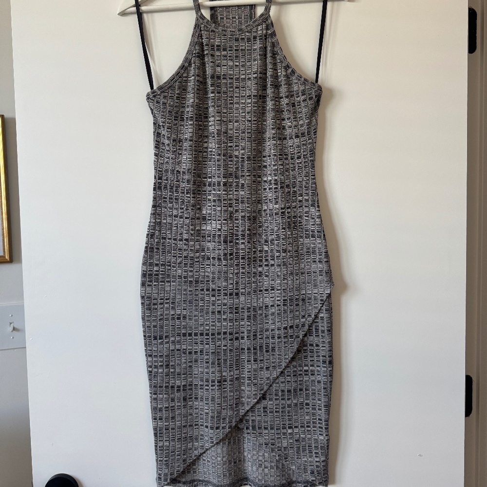 Silence + Noise Gray Printed Dress